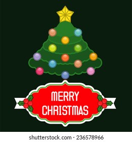 Christmas tree vector image