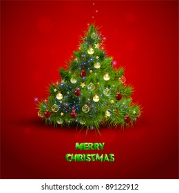 Christmas tree vector image