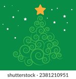 Christmas tree vector image or clip art