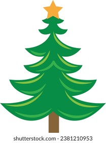 Christmas tree vector image or clip art