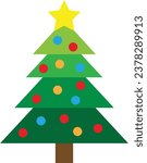 Christmas tree Vector image or clipart