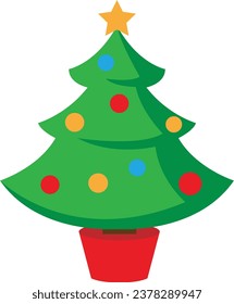 Imagen vectorial de árbol de Navidad o clipart