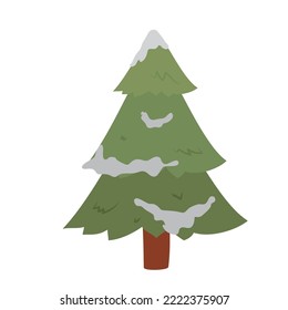 christmas tree vector image
green with snow on a white background