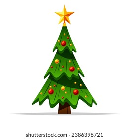 Christmas tree vector isolated illustration