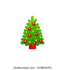 christmas tree vector isolated on a white background