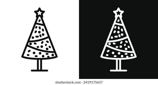 Weihnachtsbaum-Vektorgrafik-Illustration.