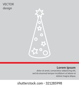 Christmas tree vector line icon.