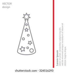 Christmas tree vector line icon.