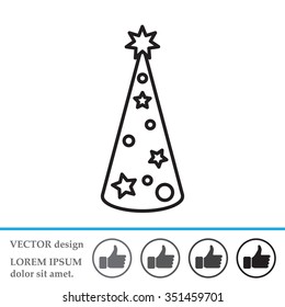 Christmas tree vector line icon.