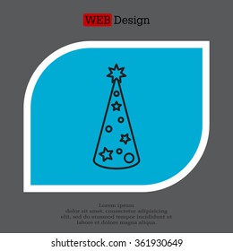 Christmas tree vector line icon.