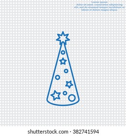 Christmas tree vector line icon.
