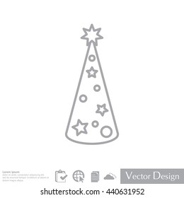 Christmas tree vector line icon.