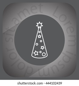 Christmas tree vector line icon.