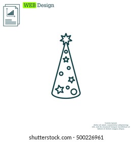 Christmas tree vector line icon.