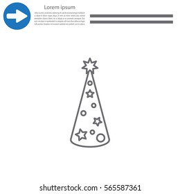 Christmas tree vector line icon.