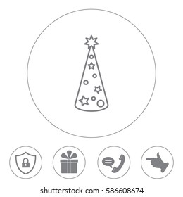 Christmas tree vector line icon.