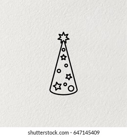 Christmas tree vector line icon.