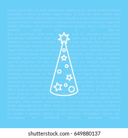 Christmas tree vector line icon.