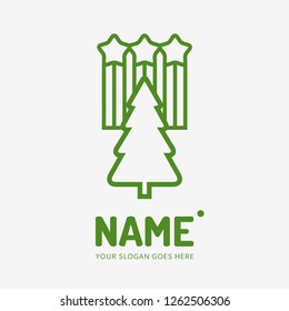 Christmas tree. Vector logo design. Business concept icon.
