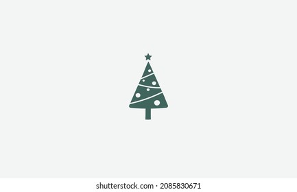 Christmas tree vector logo design