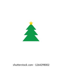 christmas tree vector logo. merry christmas logo
