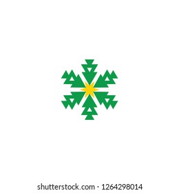 christmas tree vector logo. merry christmas logo