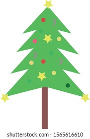 christmas tree vector on white background.