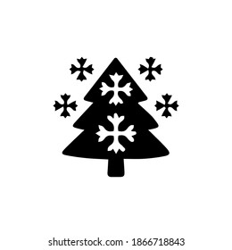 christmas tree vector on a white background