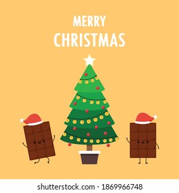 Vector de árbol de Navidad. Árbol de Navidad de fondo blanco. Afiche de Navidad.