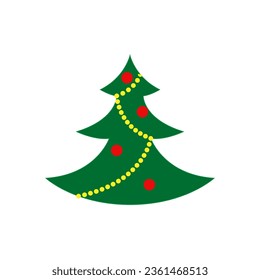 christmas tree vector on a white background
