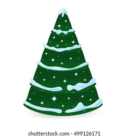 Christmas tree vector ornament star xmas gift design