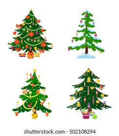 Christmas tree vector ornament star xmas gift design