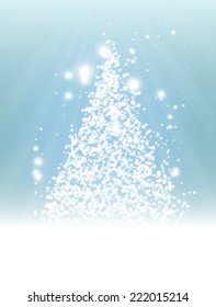 Christmas tree vector pastel color background illustration template - Vector background Christmas decorative design illustration