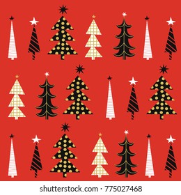 Christmas tree vector pattern