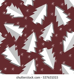 Christmas tree vector pattern for backgrounds, cards, postcards, wrapping paper and etc.