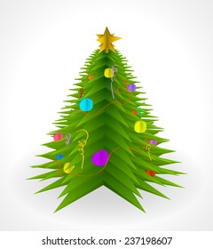 Christmas tree vector realistic 3d
