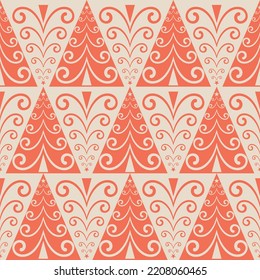 Christmas tree vector running repeat design pattern illustration. vector Christmas design. Christmas print design pattern. Christmas design illustration.