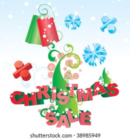 christmas tree vector sale image