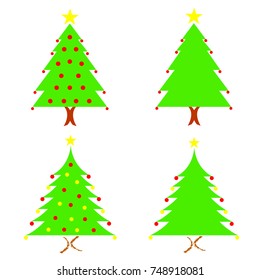 Christmas tree vector set