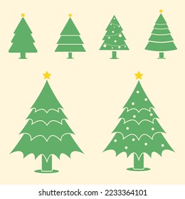 Christmas tree vector set design