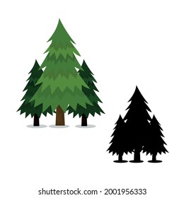 Christmas Tree Vector silhouette download. Eps and PNG download