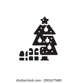 Christmas Tree Vector Silhouette x-mas Symbol | Logo | Isolated Variations