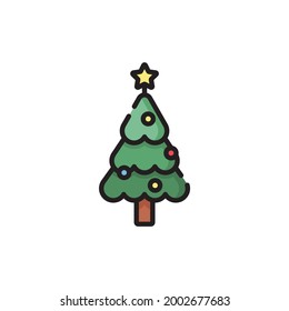 Weihnachtsbaum Vektor Silhouette x-mas Symbol | Logo | Einzelveränderungen