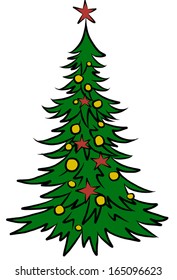 Christmas Tree Vector Sketch