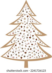 Christmas Tree Vector Symbol CMYK