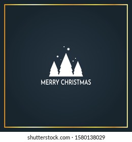 Christmas tree vector. Christmas tree tag. symbol. free space for text. Christmas post card.