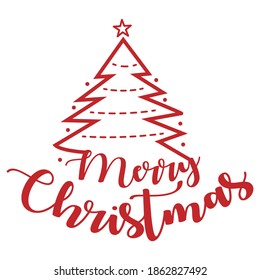 Weihnachtsbaumvektor mit Text. Dieses Design ist hochwertig und hochauflösend Vektorgrafik.