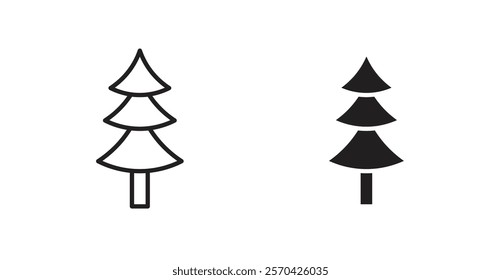 Christmas tree vector web icons set