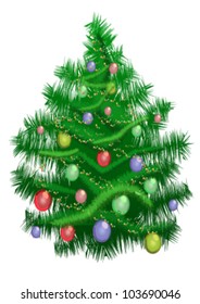 Christmas tree / vectorial Christmas tree with balls