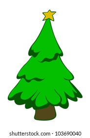 Christmas tree / vectorial Christmas tree cartoon style